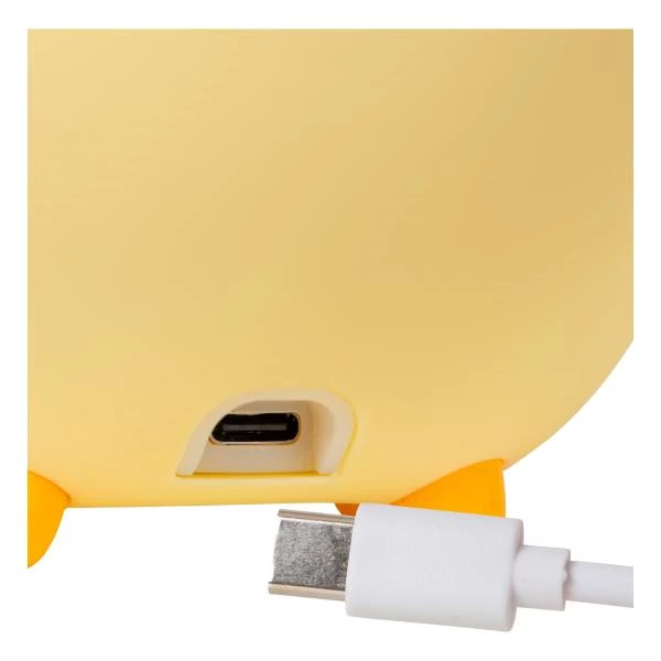 Lucide PINCHA DUCK - Lampe de table Rechargeable Chambres d'enfant - Batterie/Piles - LED 3 StepDim - 1x1,5W 2100K - Avec fonctionnalité musicale - Jaune | Essential - détail 2